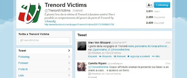 Trenord Victims su Twitter